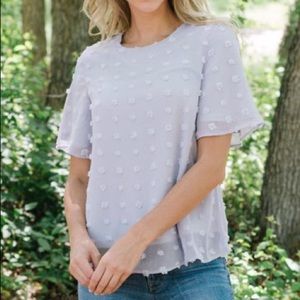 Lavender Pom Pom Top